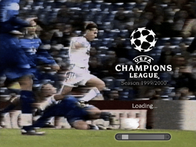 UEFA Champions League Season 1999/2000 title screen for Playstation